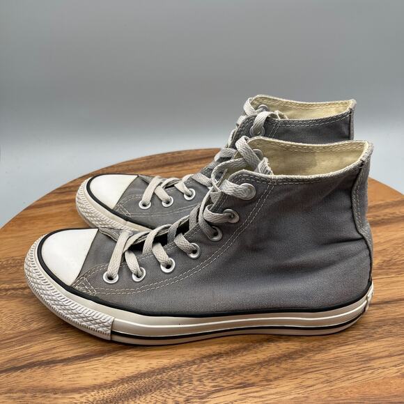 Converse All Star Chuck Taylor Shoes Womens 7.5 Gray Hi Top Casual Skate Sneaker - Picture 3 of 8